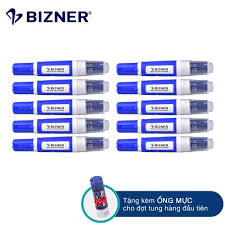 Bút lông bảng Biz-WB02 kèm ống mực - xanh