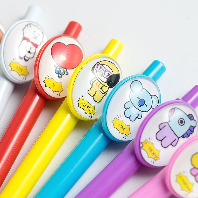 Bút Bi Bấm Gắn Hình Elip BT21