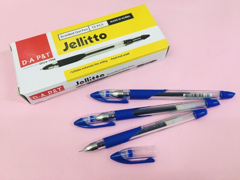 Bút Gel Jellitto D.A P&T 0.38mm - Xanh (hộp 12)