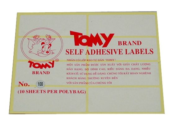 Giấy Tomy A5 No 100 xấp 10 tờ, 8 tem 37x96/ tờ