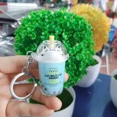 Móc khóa trà sữa- xanh
