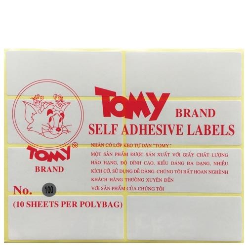 Giấy Tomy A5 No 100 xấp 10 tờ, 8 tem 37x96/ tờ