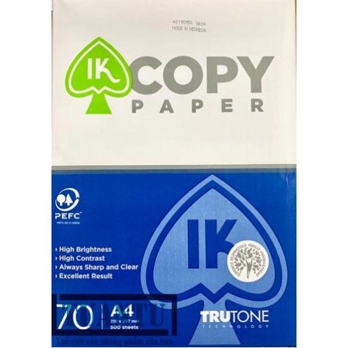 Giấy A4 IK Copy Paper xanh dương TRUETONE ĐL70