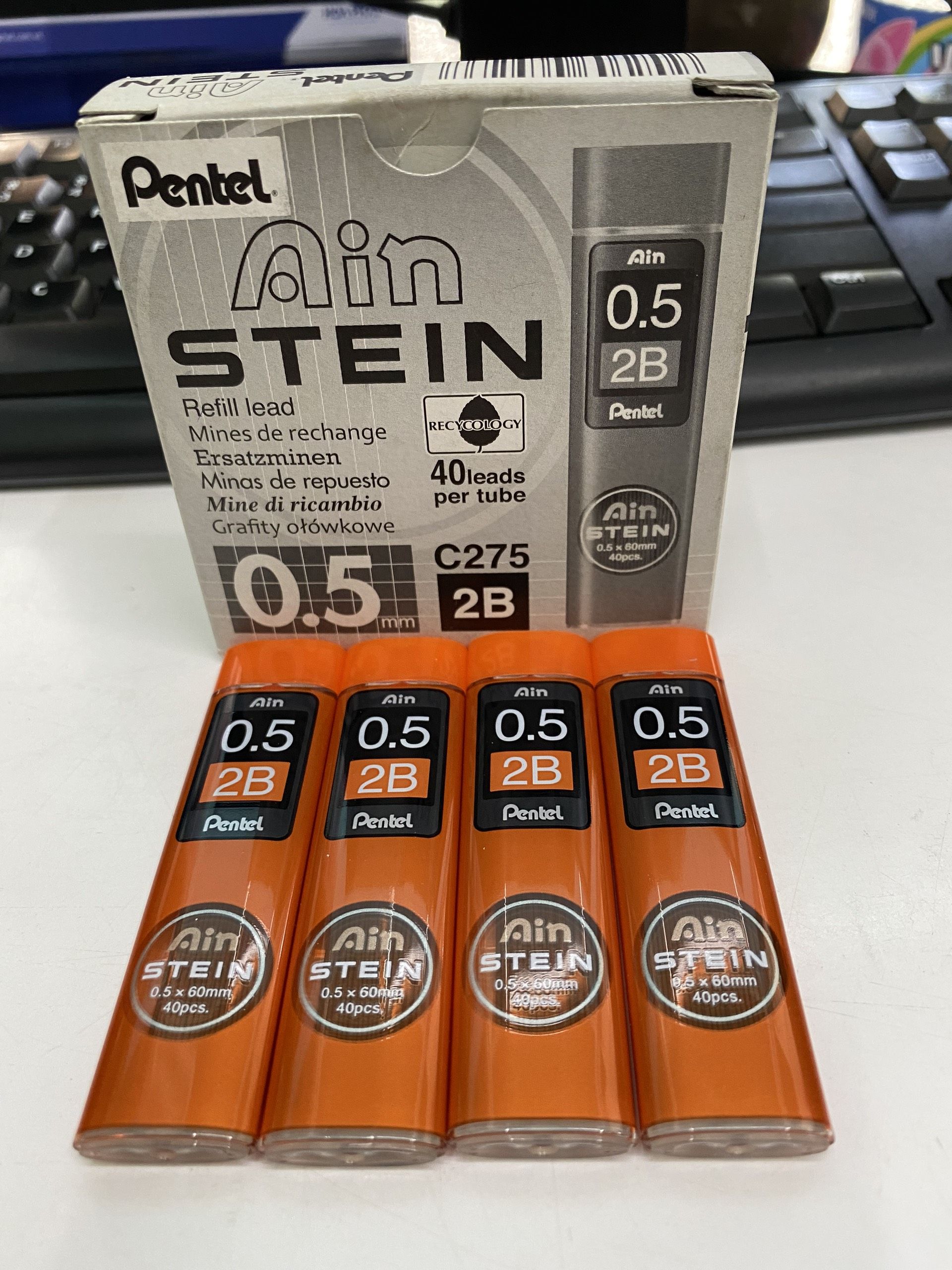 Ruột bút chì kim Pentel 0.5mm C275-2B (cam)