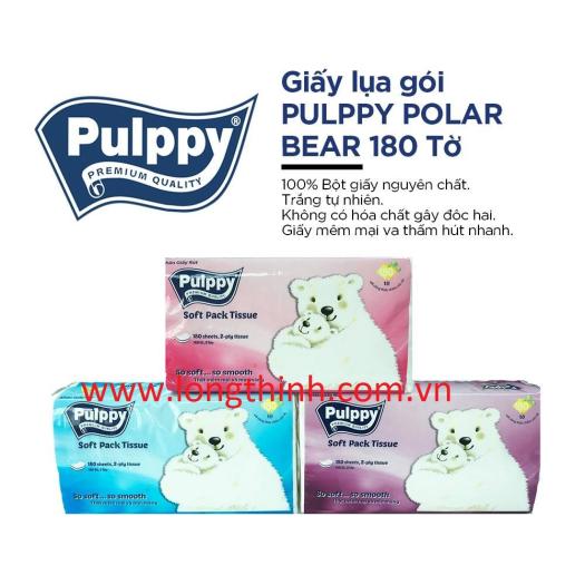 Khăn giấy rút lụa Polar Bear - gói 180 tờ