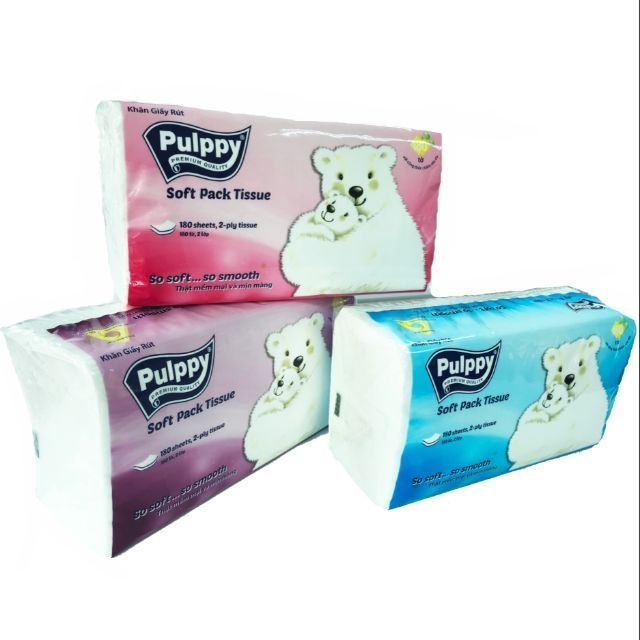 Khăn giấy rút lụa Polar Bear - gói 180 tờ