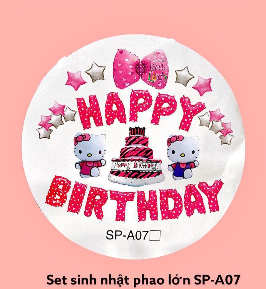 Set sinh nhật phao HAPPY BIRTHDAY mới