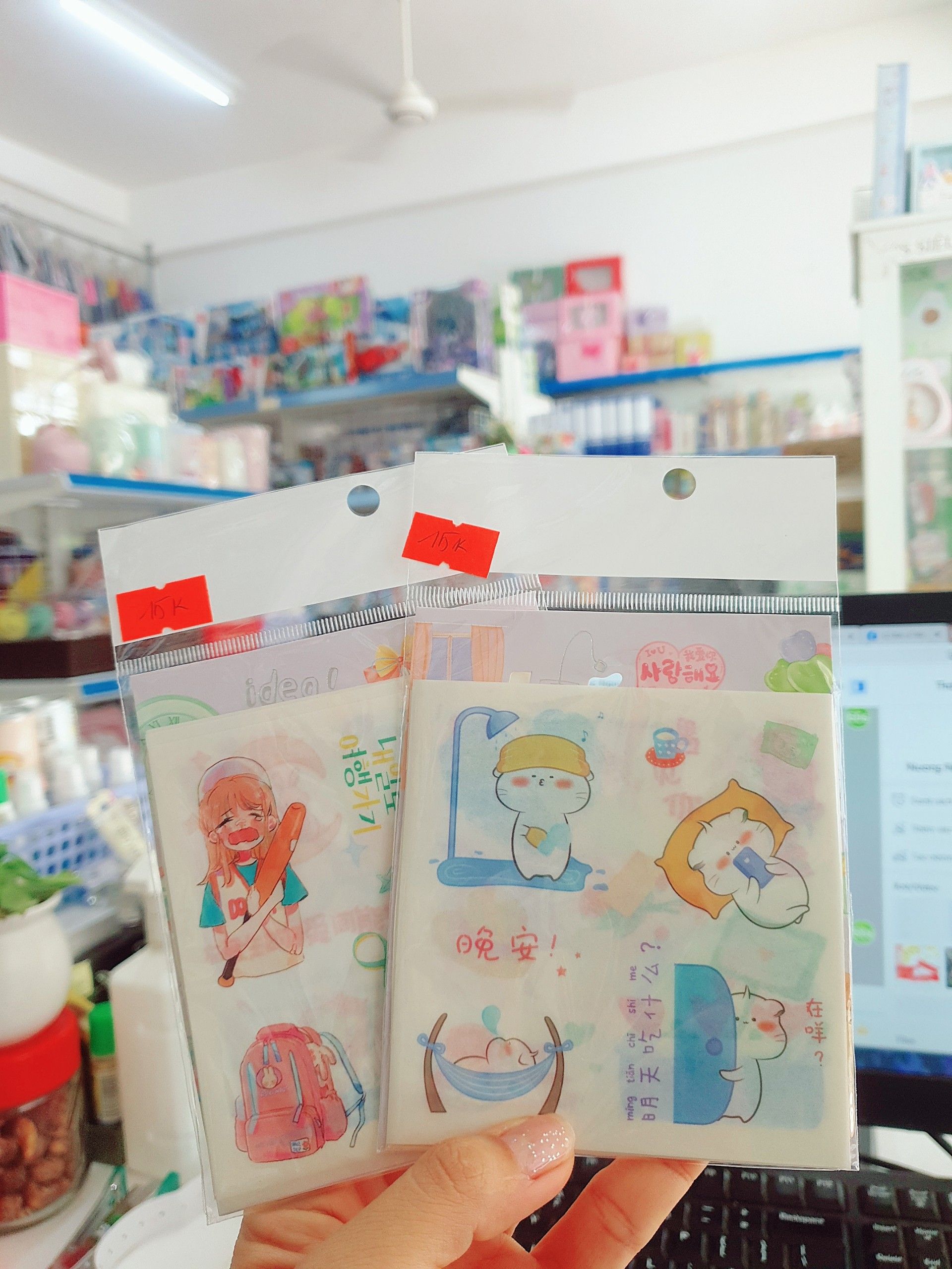 Sticker túi mới 10 tấm vuông