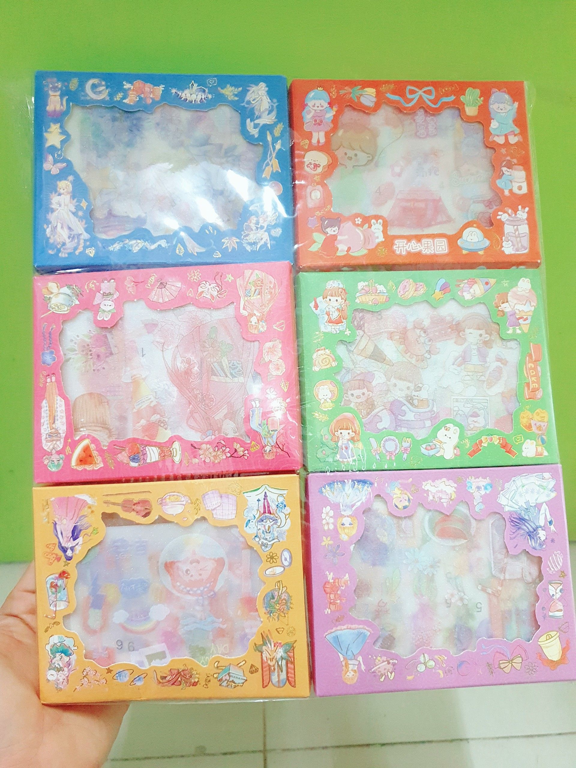 Sticker hộp 8 tấm nhũ SZ19-001