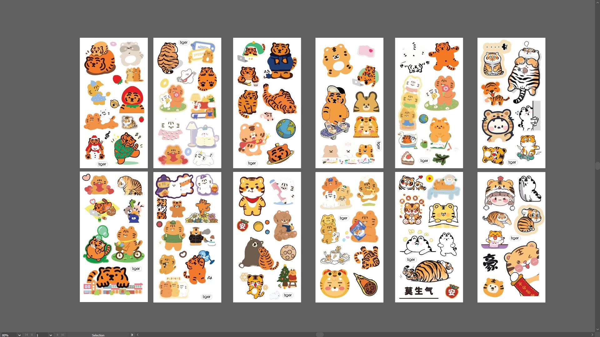 Sticker bộ 12 tấm (K)
