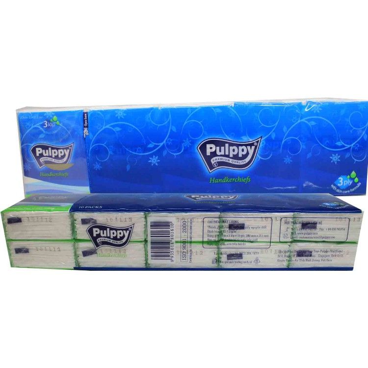 Khăn giấy bỏ túi  Pulppy 3 lớp ( lốc 10 gói)