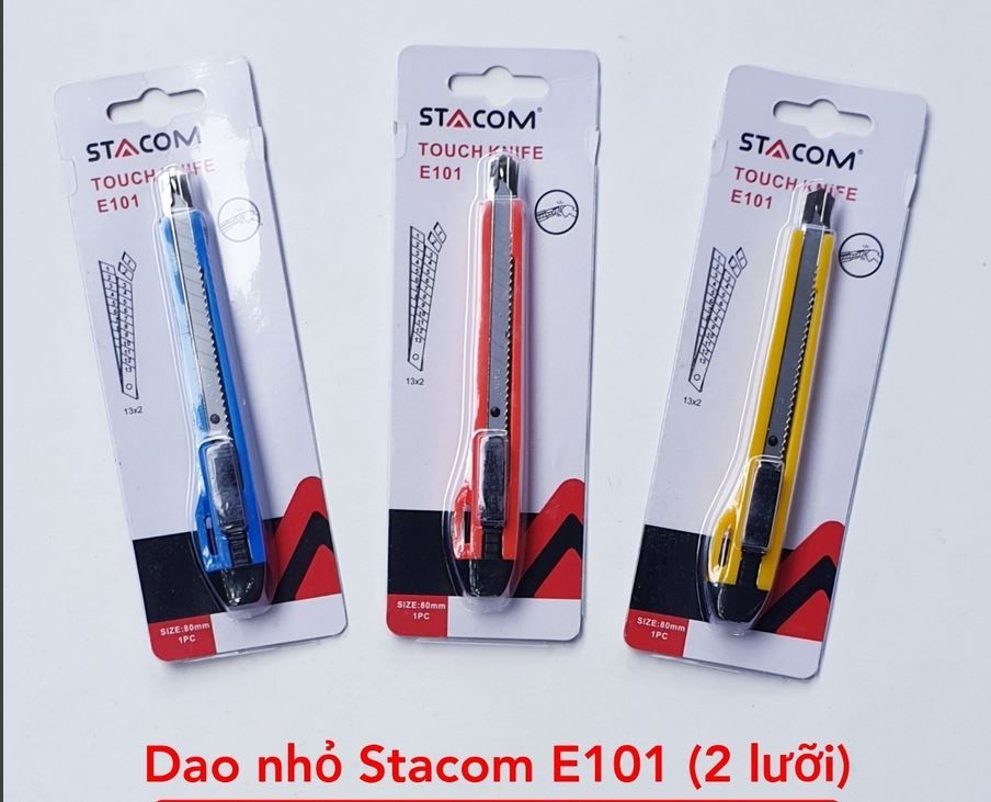 Dao rọc giấy Stacom E101 0.9cm (2 lưỡi)