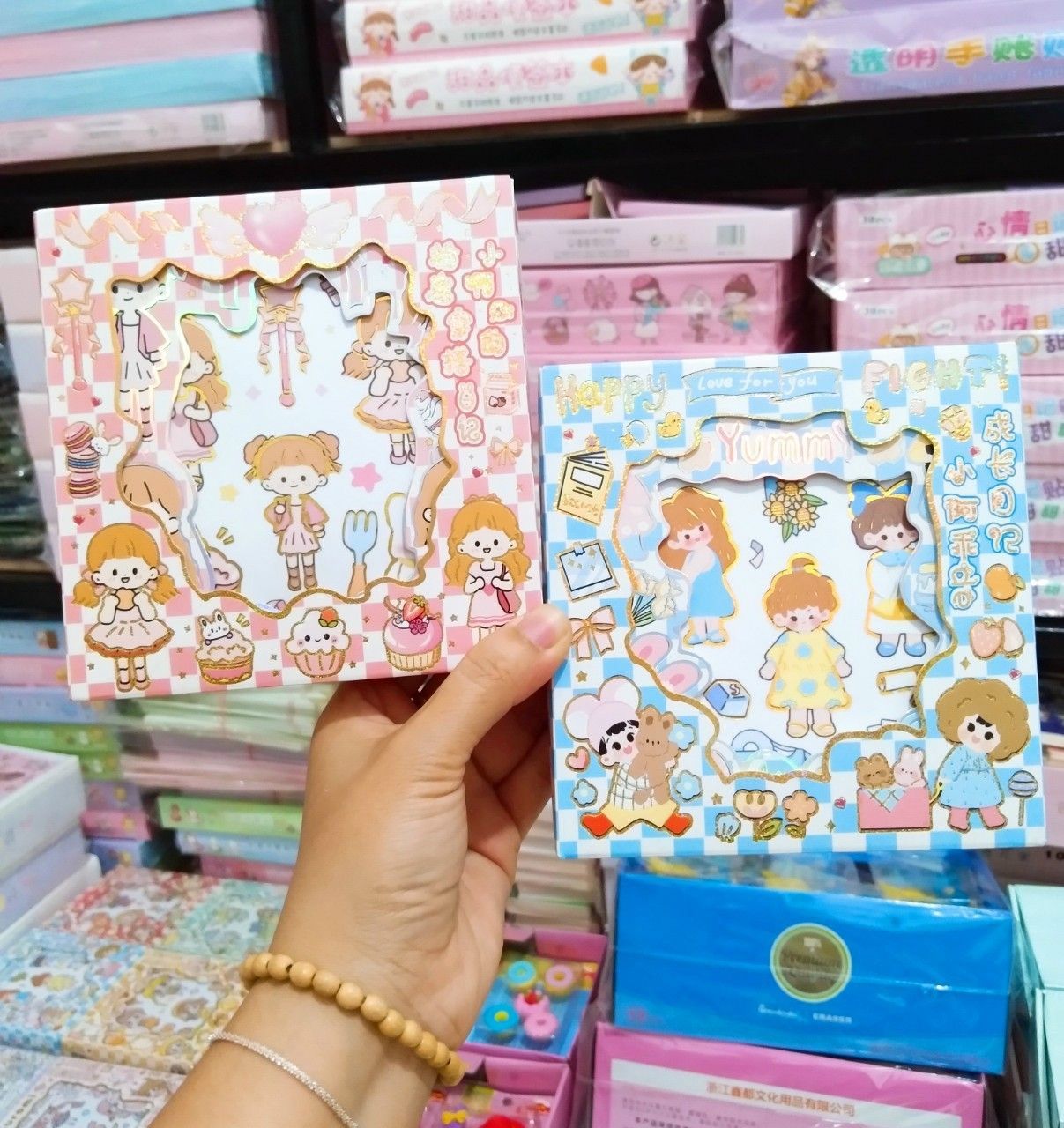 Sticker hộp 8 tấm ánh kim YKQ-SZDD (K)