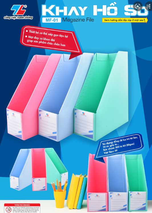 Folder nhựa đứng 1 ngăn TL MF-01