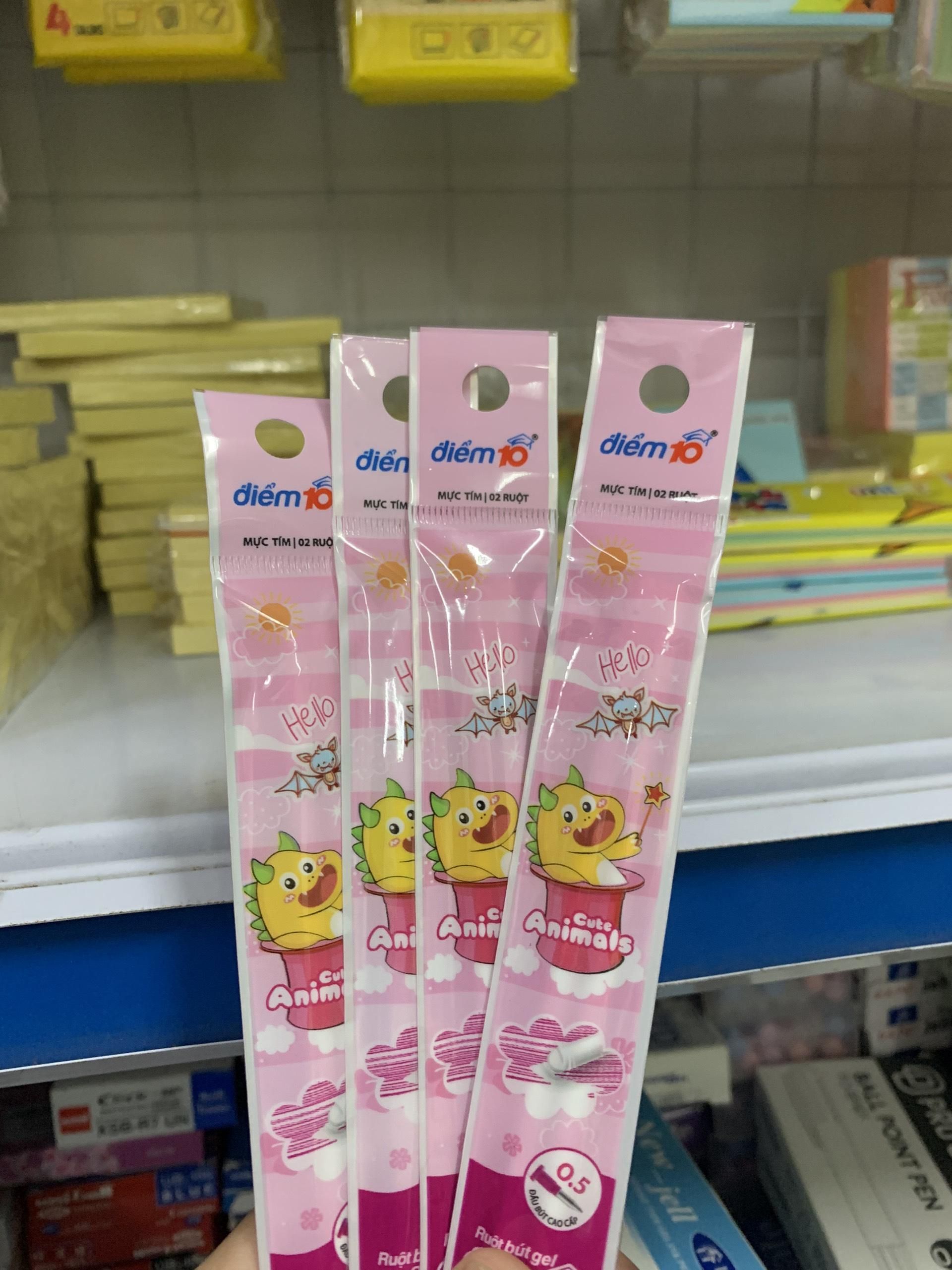 Ruột bút gel xóa được TP-GRE002 túi 2c - Tím ( Hộp 20 túi) (HĐ 8%)