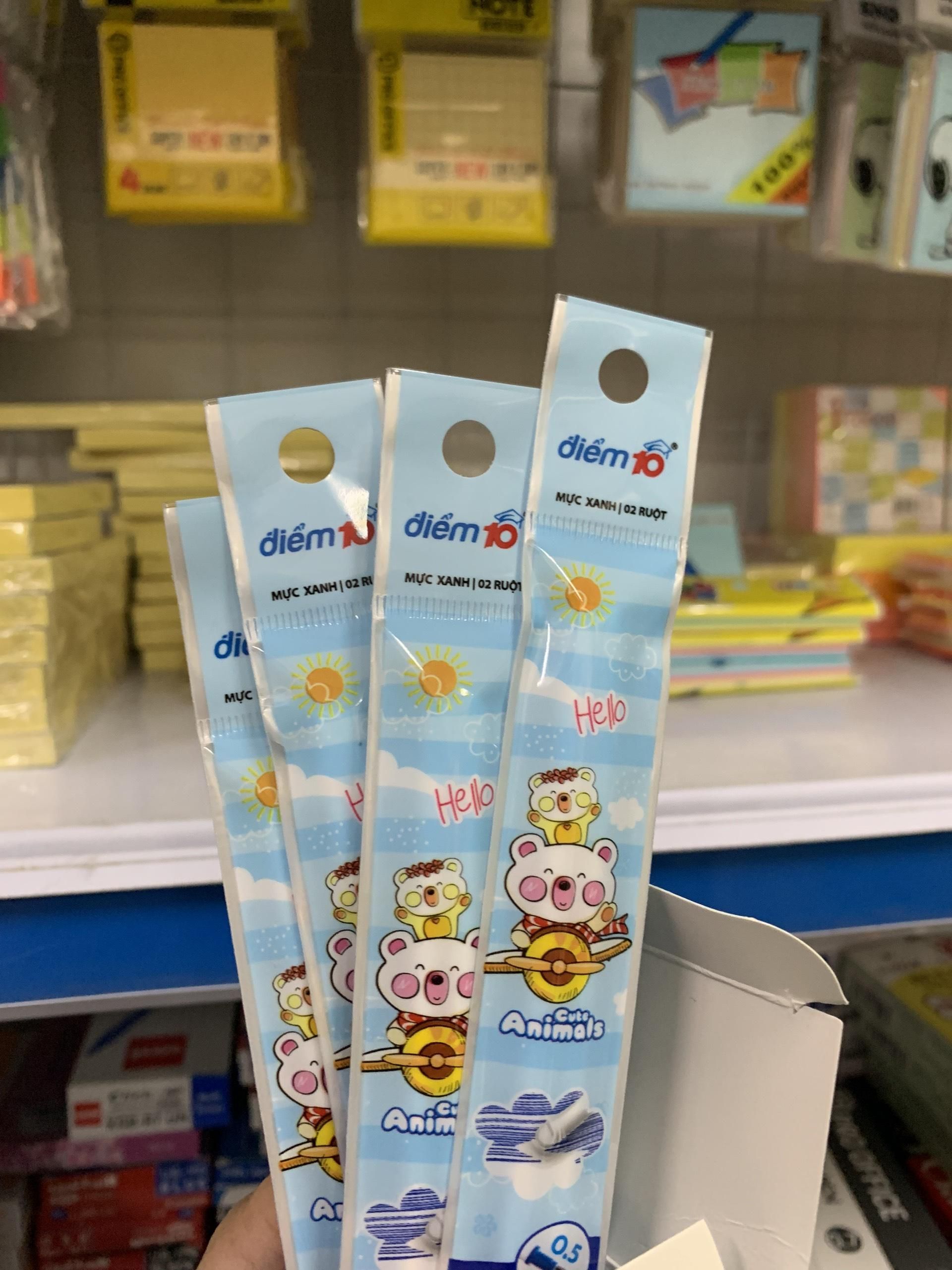 Ruột bút gel xóa được TP-GRE002 túi 2c - Xanh ( Hộp 20 túi) (HĐ 8%)