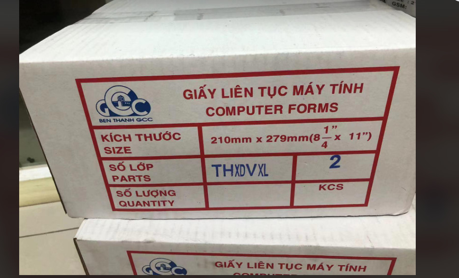 Giấy in liên tục Liên Sơn 5 liên A4 không chia