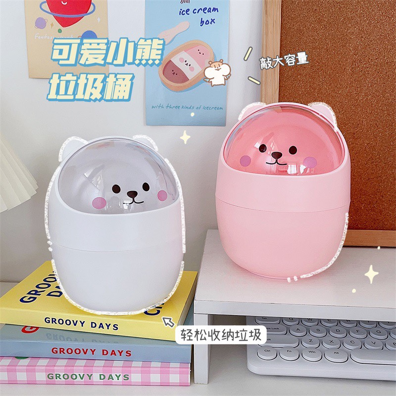 Thùng rác để bàn Chuột Cute nhỏ