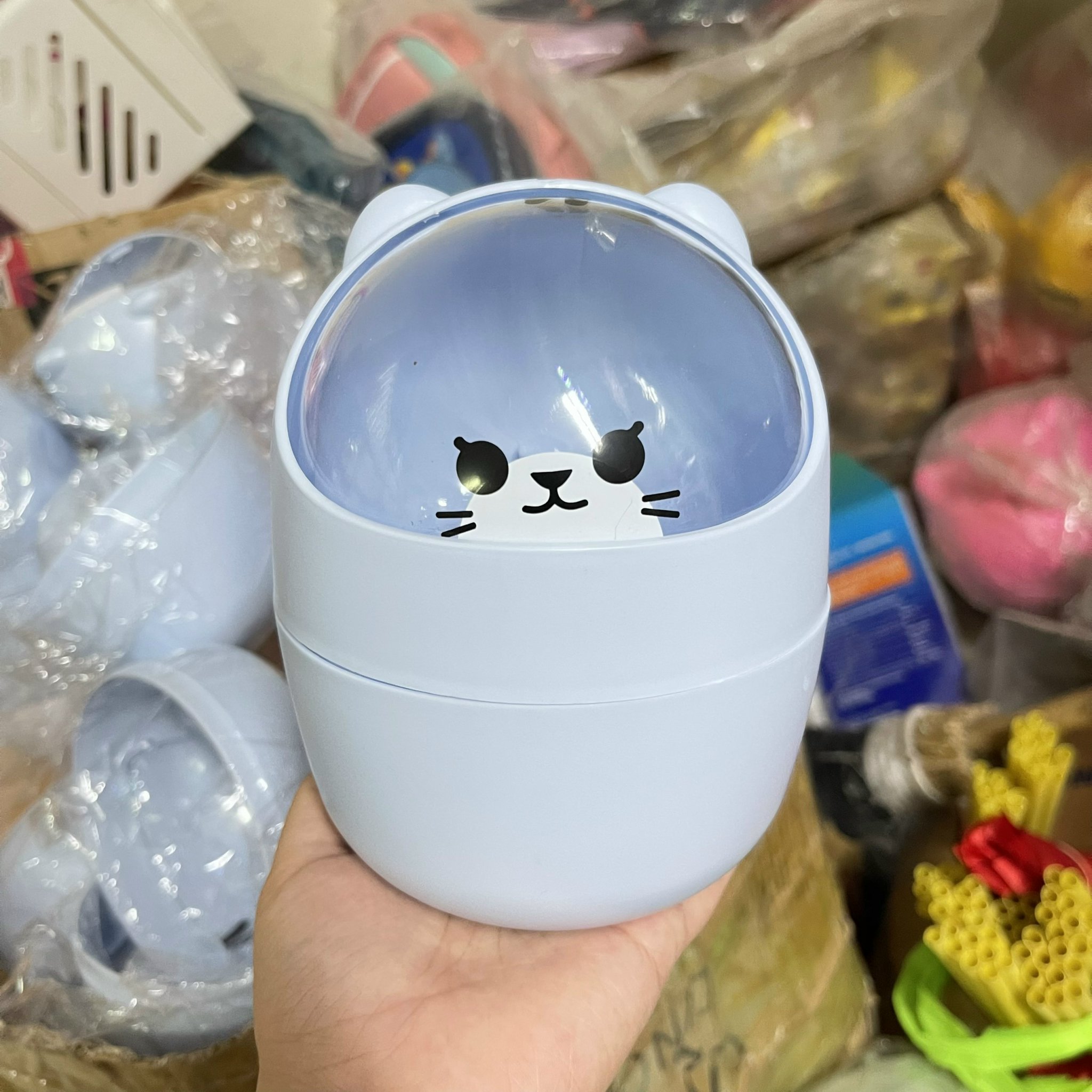 Thùng rác để bàn Chuột Cute nhỏ