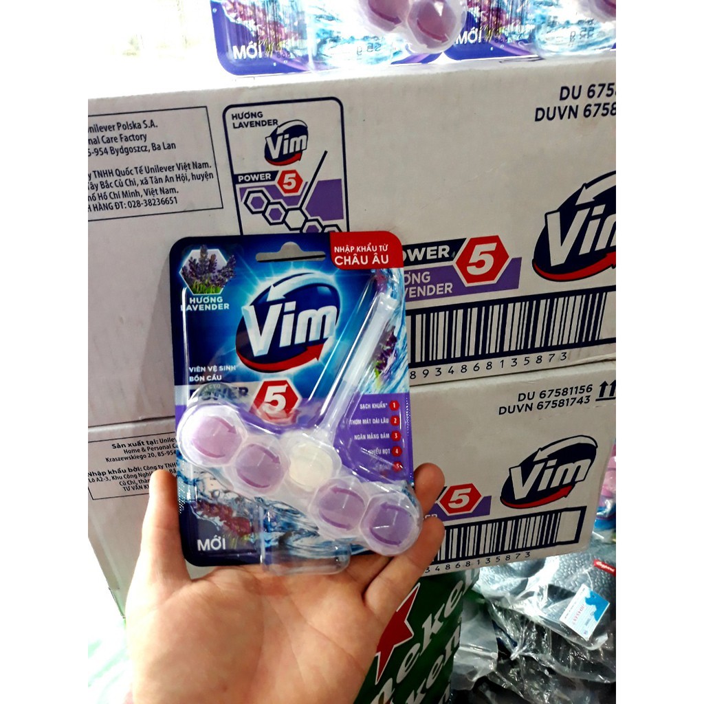 Viên tẩy toilet Vim (vỉ treo)