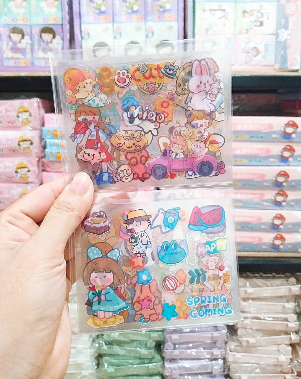 Sticker trong 5 tấm nhỏ
