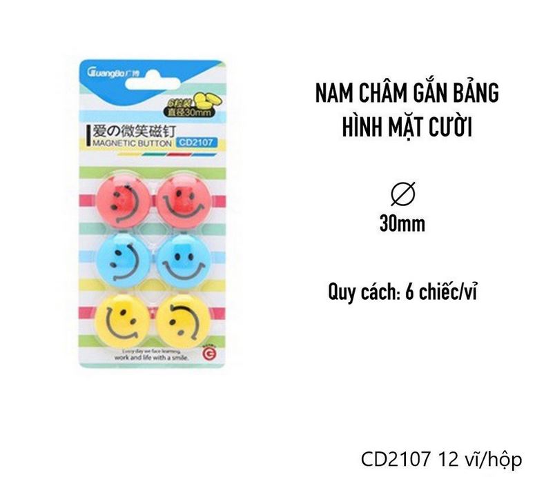 Nam châm mặt cười 30mm GB ( Vỉ 6 cái)