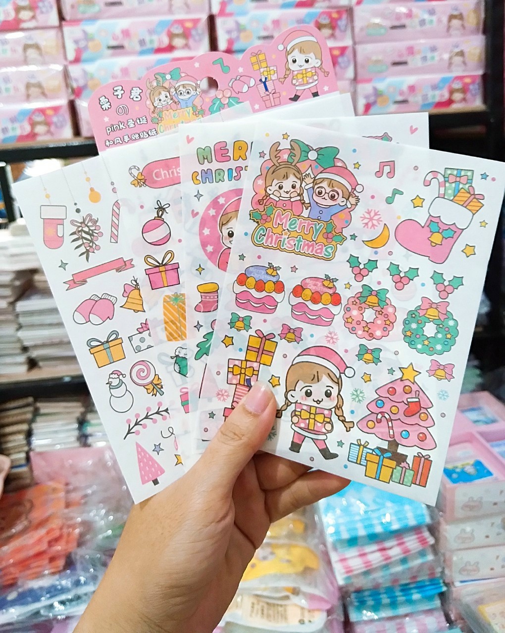 Sticker 4 tấm Noel GL20-111 ( ko cắt)