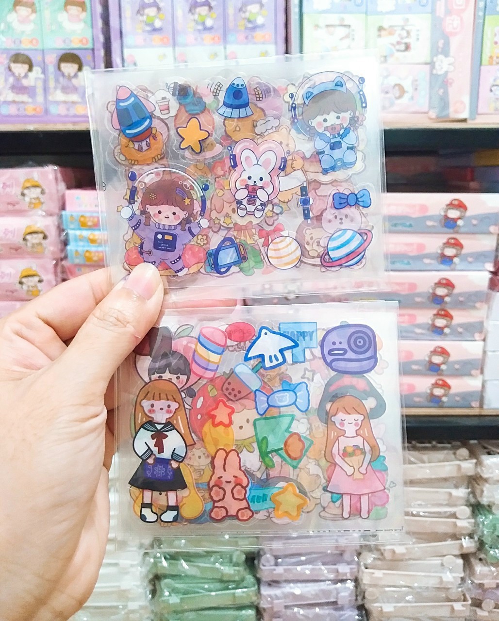 Sticker trong 5 tấm nhỏ