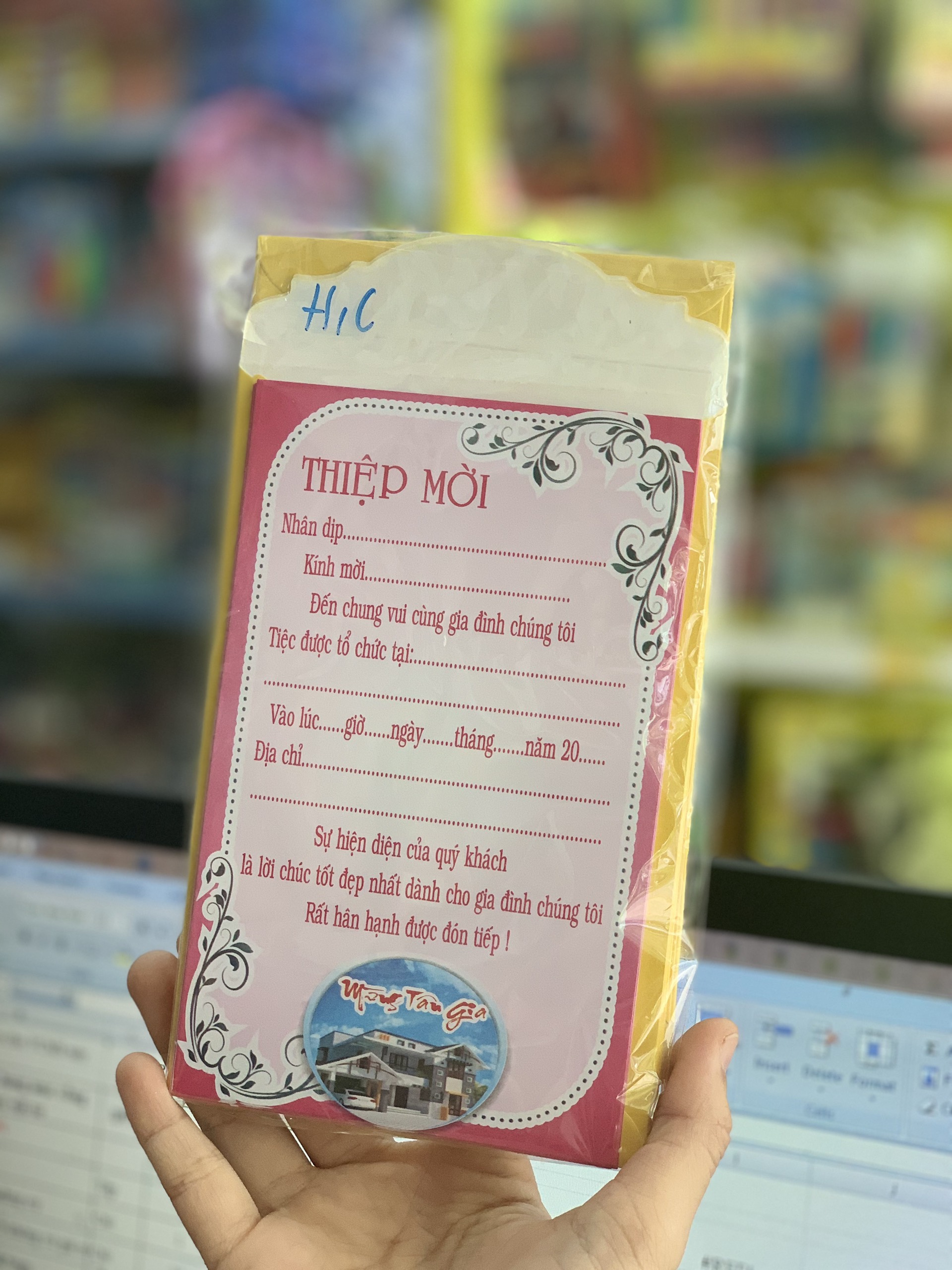 Thiệp mời tân gia đứng ( xấp 10)