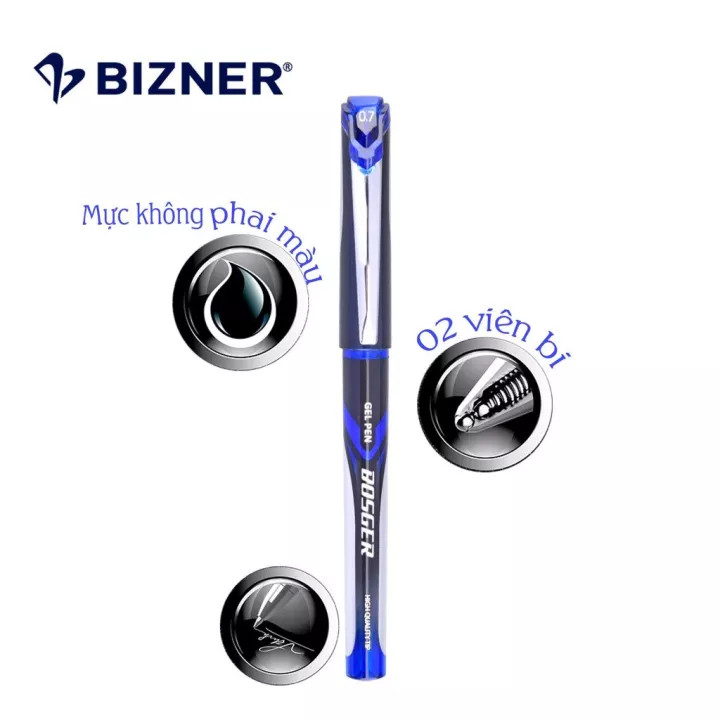 Bút ký BIZNER BIZ-GEL23 (0.7mm) hộp 10 - xanh