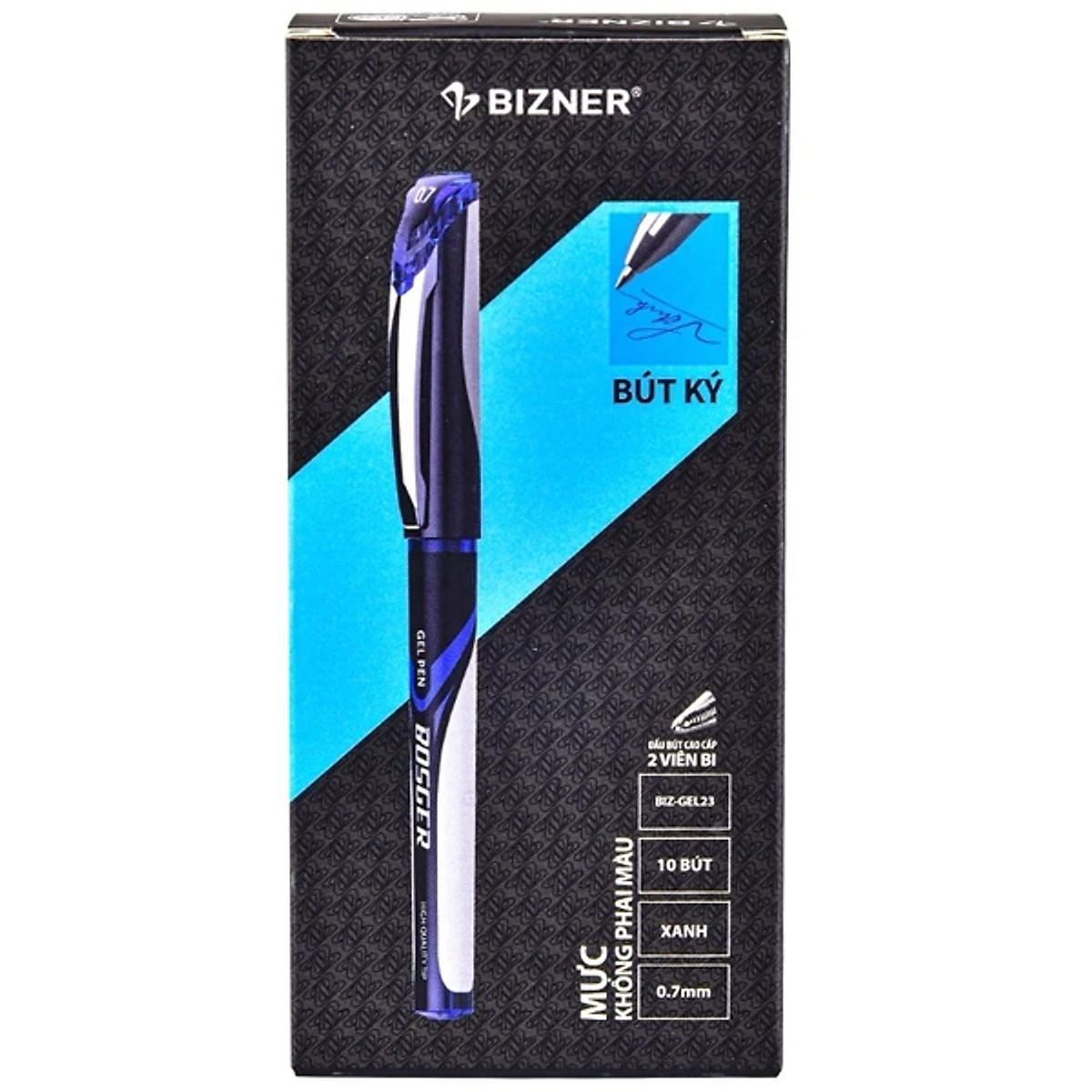 Bút ký BIZNER BIZ-GEL23 (0.7mm) hộp 10 - xanh