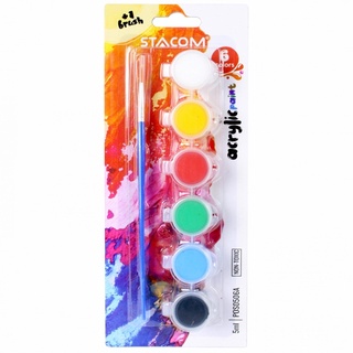 Màu nước Acrylic 5ml POS056A - 6 màu