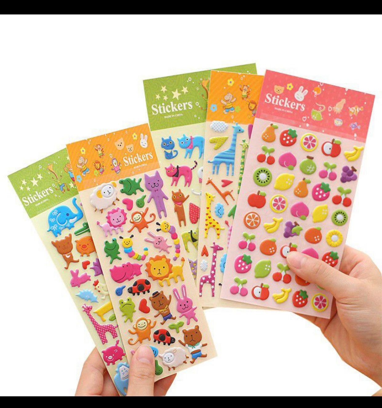 Sticker nổi hình trái cây, động vật