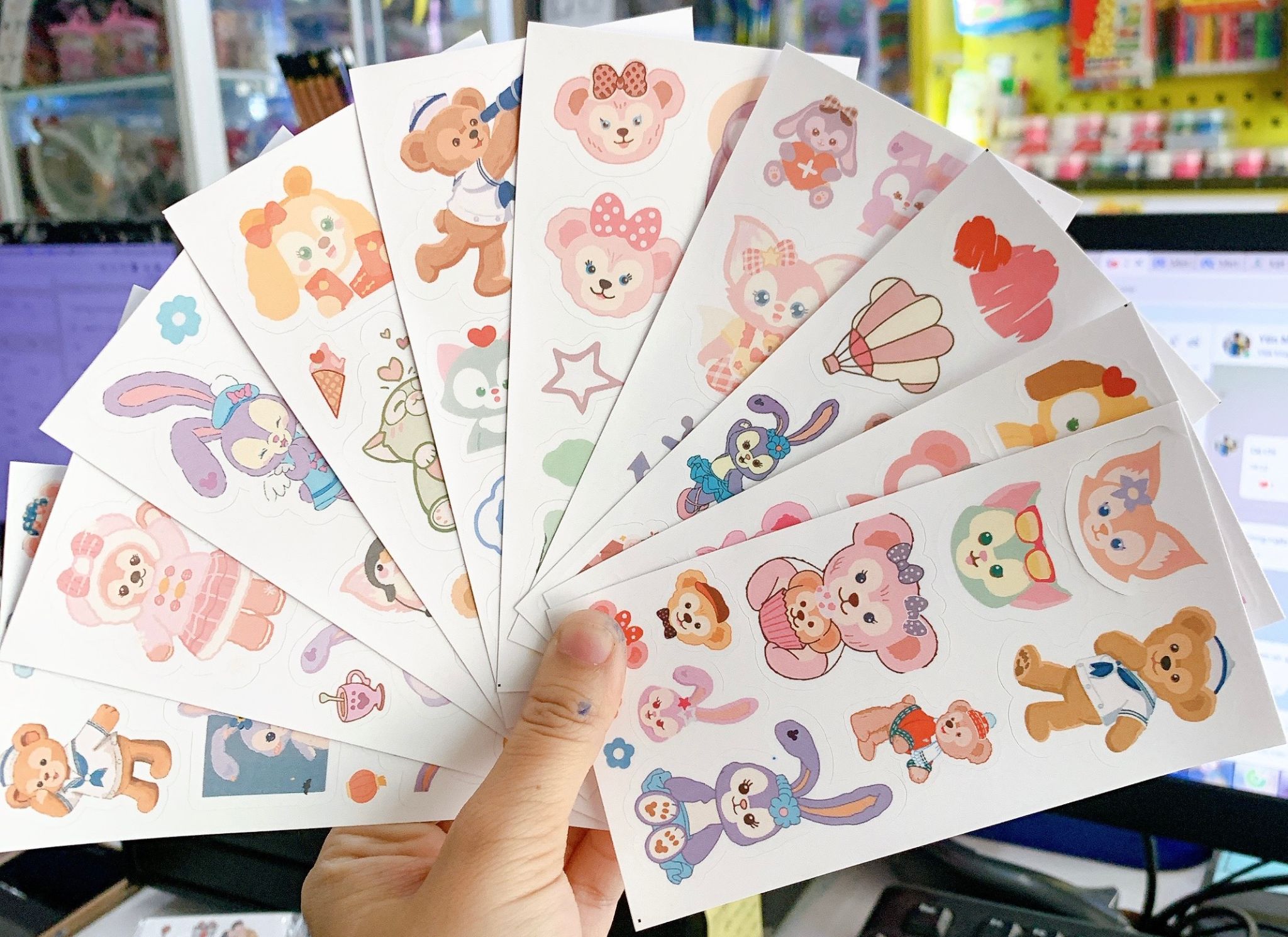 Sticker túi mới 10 tấm chữ nhật