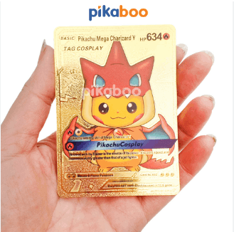 Thẻ bài POKEMON vàng/bạc/đen (xấp 10 thẻ)