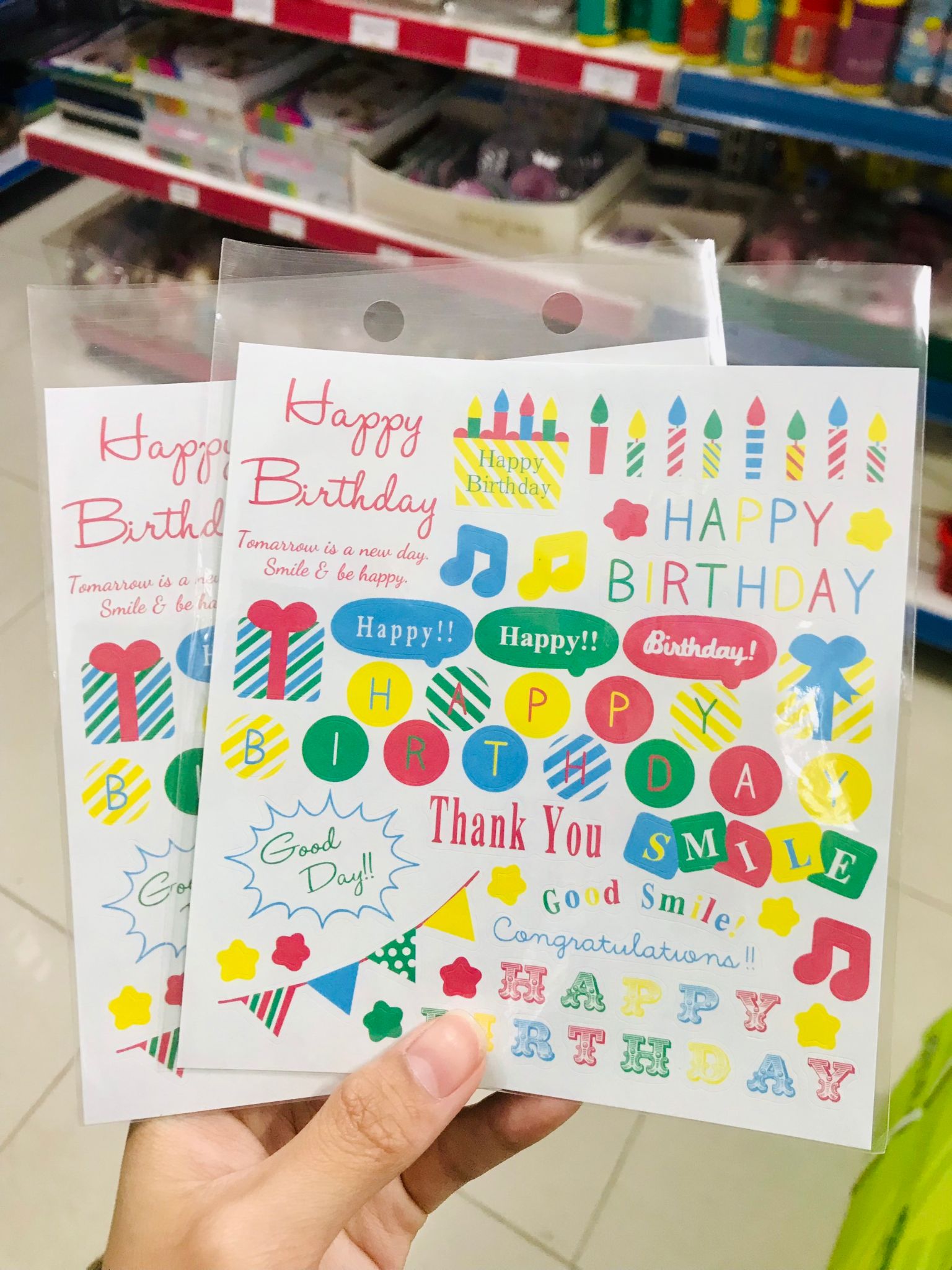 Sticker 1 tấm Happy Birthday