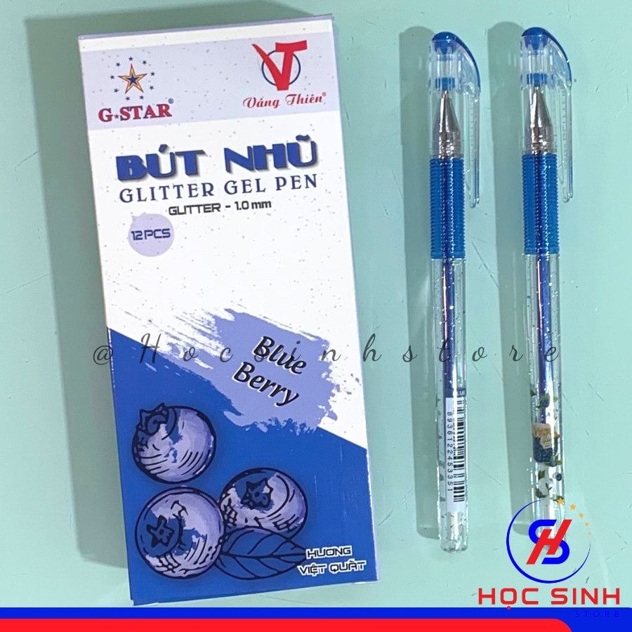 Bút kim tuyến G-Star (hộp 12 cây) - xanh dương hương việt quất