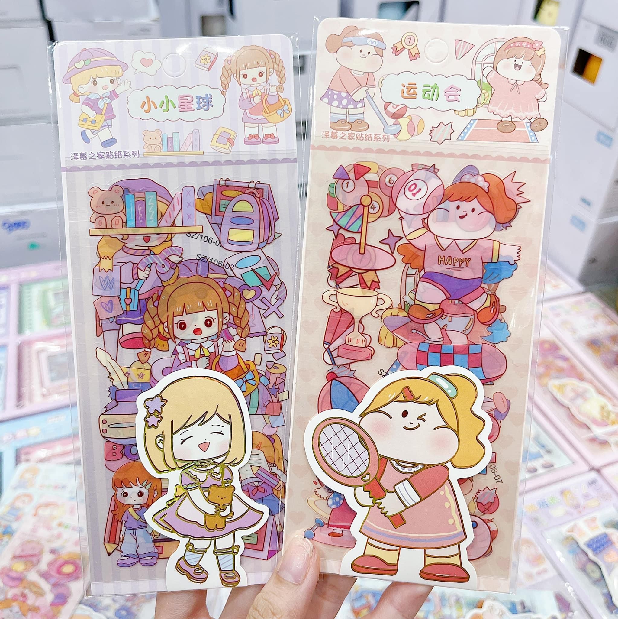 Sticker cô gái 3 tấm SZ/106-04