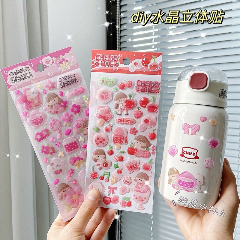 Sticker nổi 3D Cherry Love YT-EA234