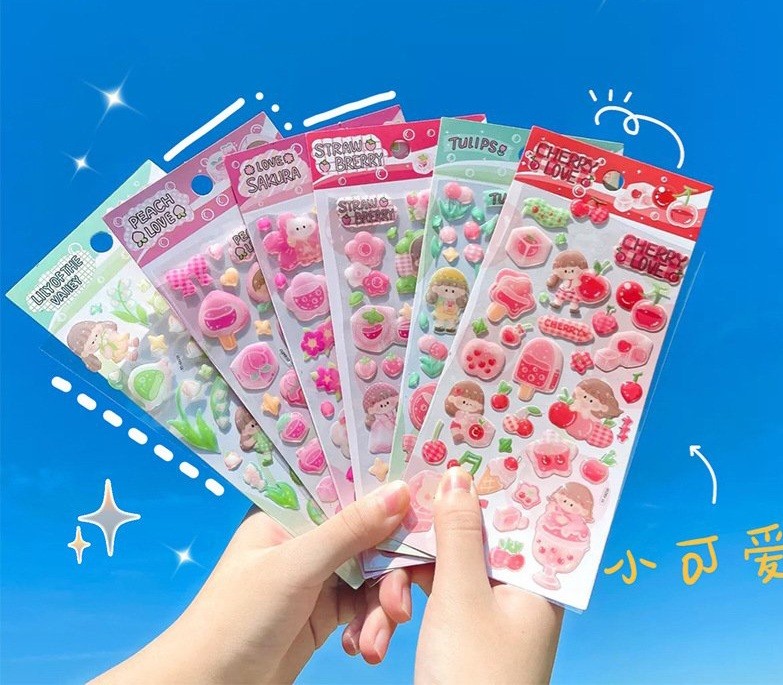 Sticker nổi 3D Cherry Love YT-EA234