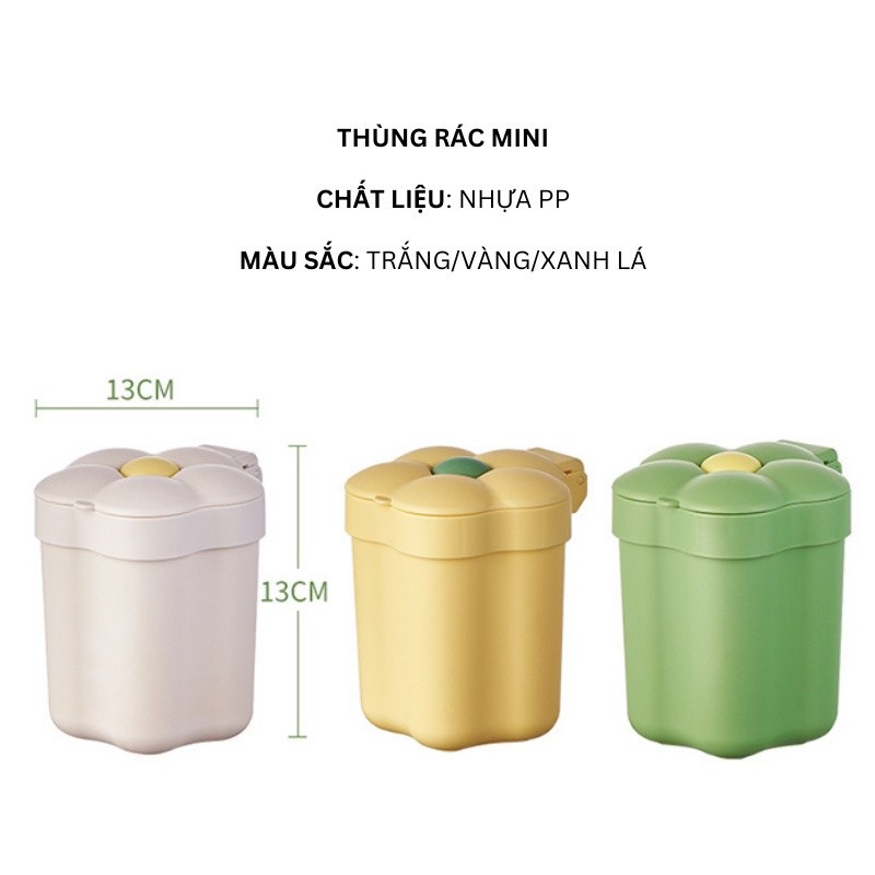 Thùng rác để bàn hình bông hoa ML-8732