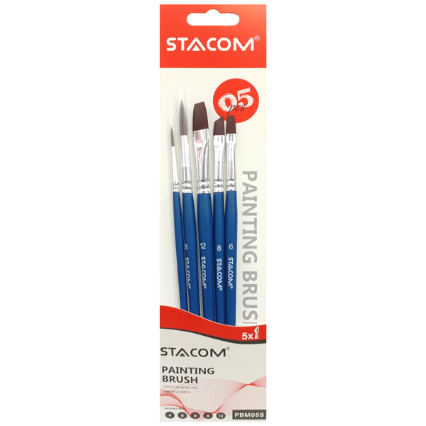 Cọ vẽ Stacom PBM05S - vỉ 5 cây