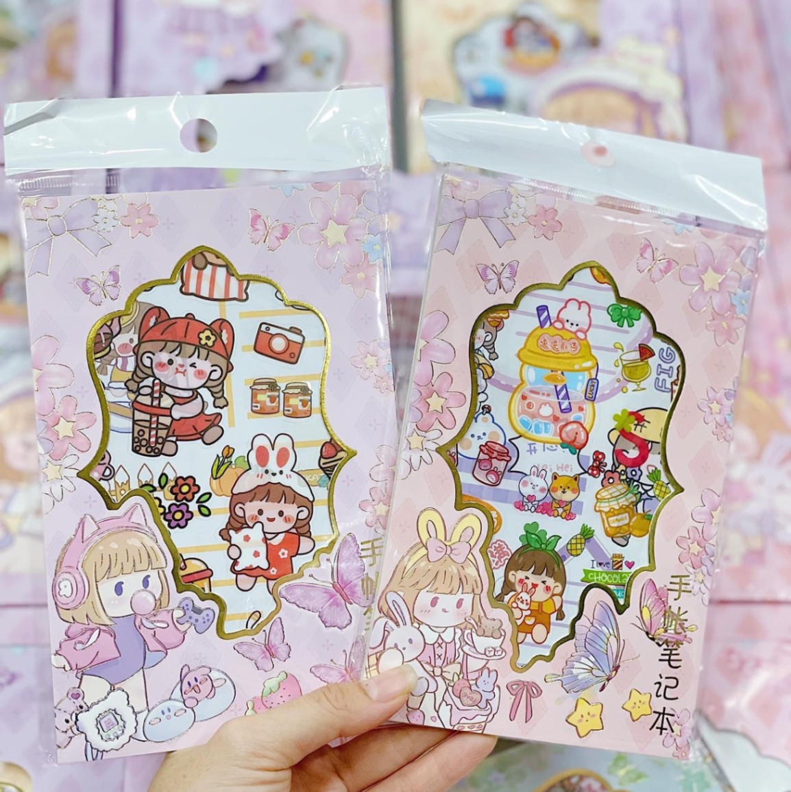 Sổ tay cute B6 kèm 2 tấm sticker WX-ZY