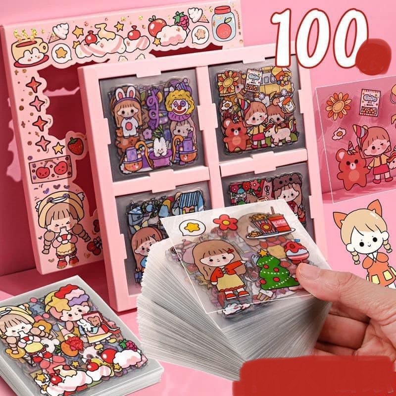 Sticker hộp lớn Q/ZHM01 (100 tấm) (K)