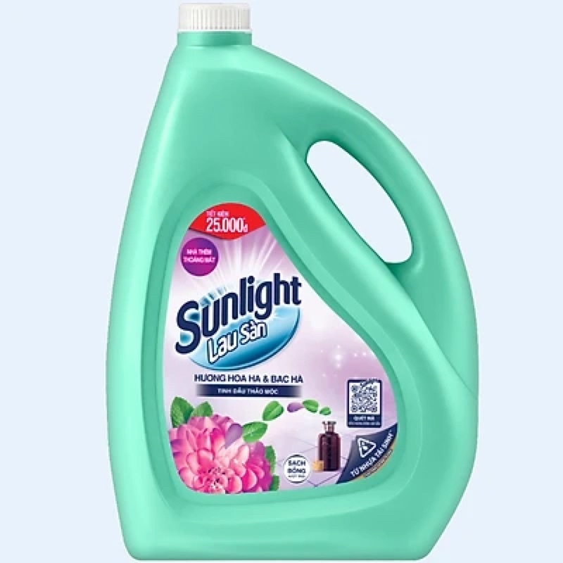 Nước lau sàn Sunlight 3,6kg - xanh/ vàng/ hồng