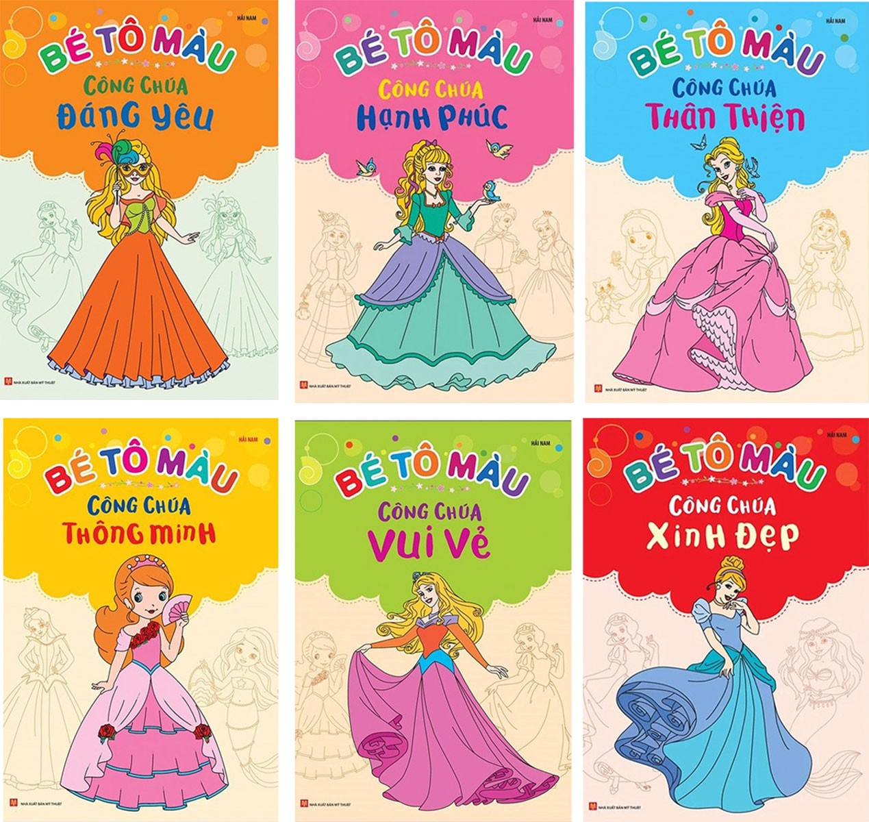 Tuyển chọn bộ tranh tô màu công chúa dễ thương cho bé gái tập tô - Tranh tô  màu cho bé
