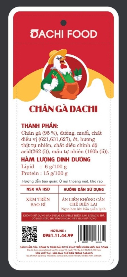 Chân gà ăn liền Dachi vị thường ( Túi 25 cái)