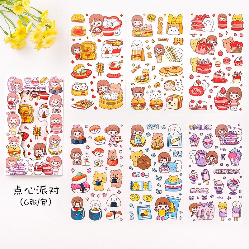 Sticker 6 tấm trái cây