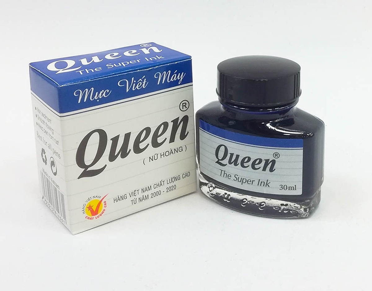 Mực viết máy Queen - xanh ( lốc 12h)