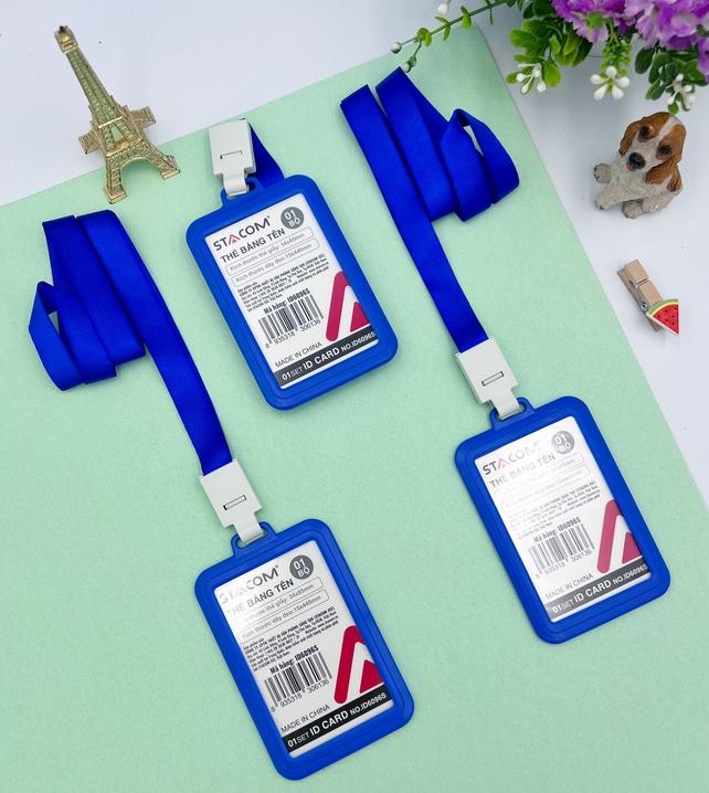 Bảng tên nhựa kèm dây đeo Stacom ID6096S (54x85mm)(HĐ 8%)